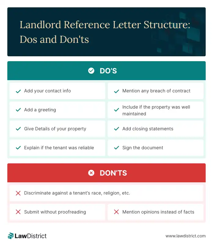 Landlord Reference Letter Do's and Don'ts