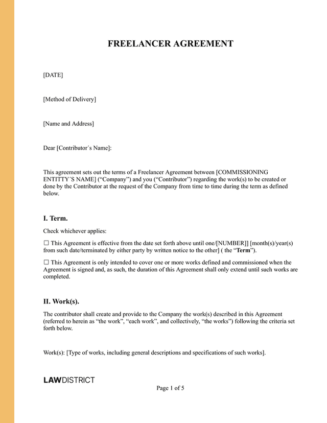 Freelance Contract Sample