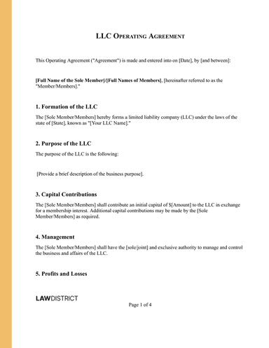 LLC Operating Agreement