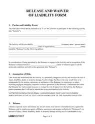 Release of Liability