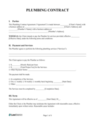Plumbing Contract