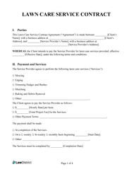 Lawn Care Contract