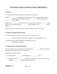 Construction Contract